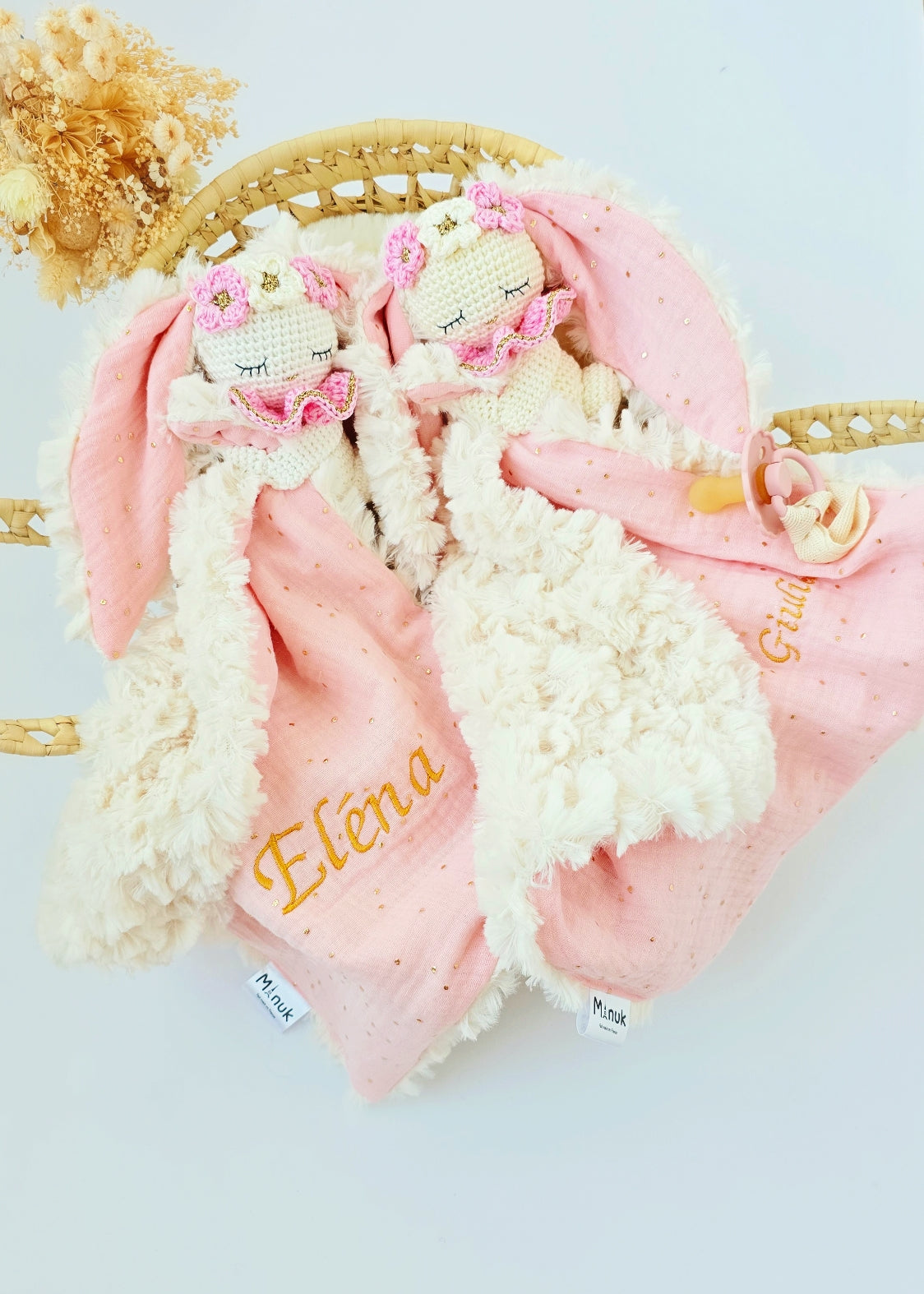 Peluche de conejo de orejas largas personalizado