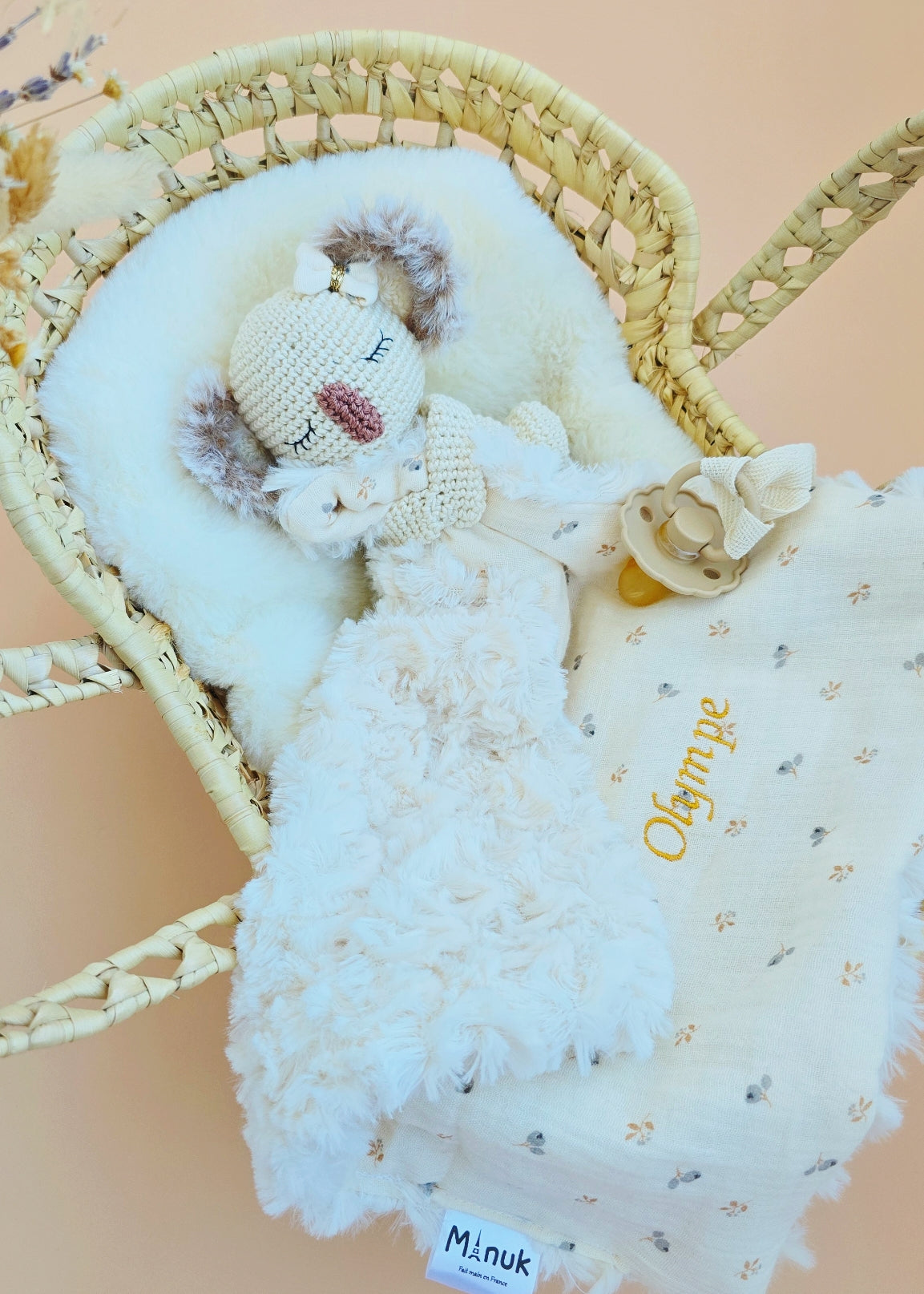 Doudou Koala Personnalisé, Doudou-attache tétine