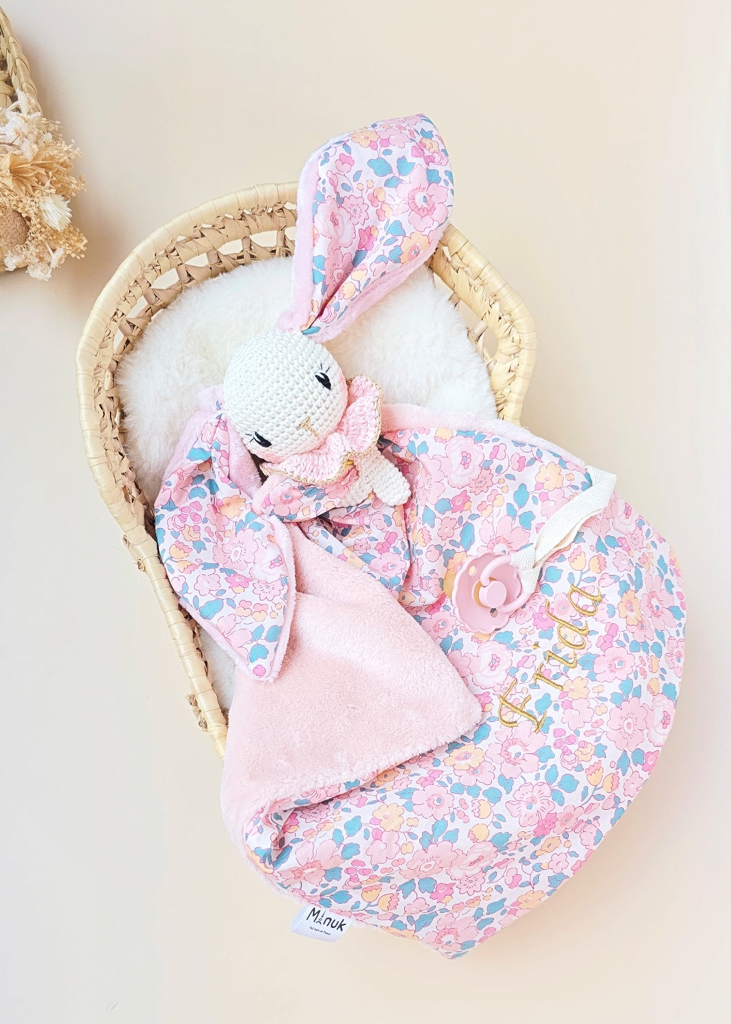 Doudou Lapin Liberty Personnalisé