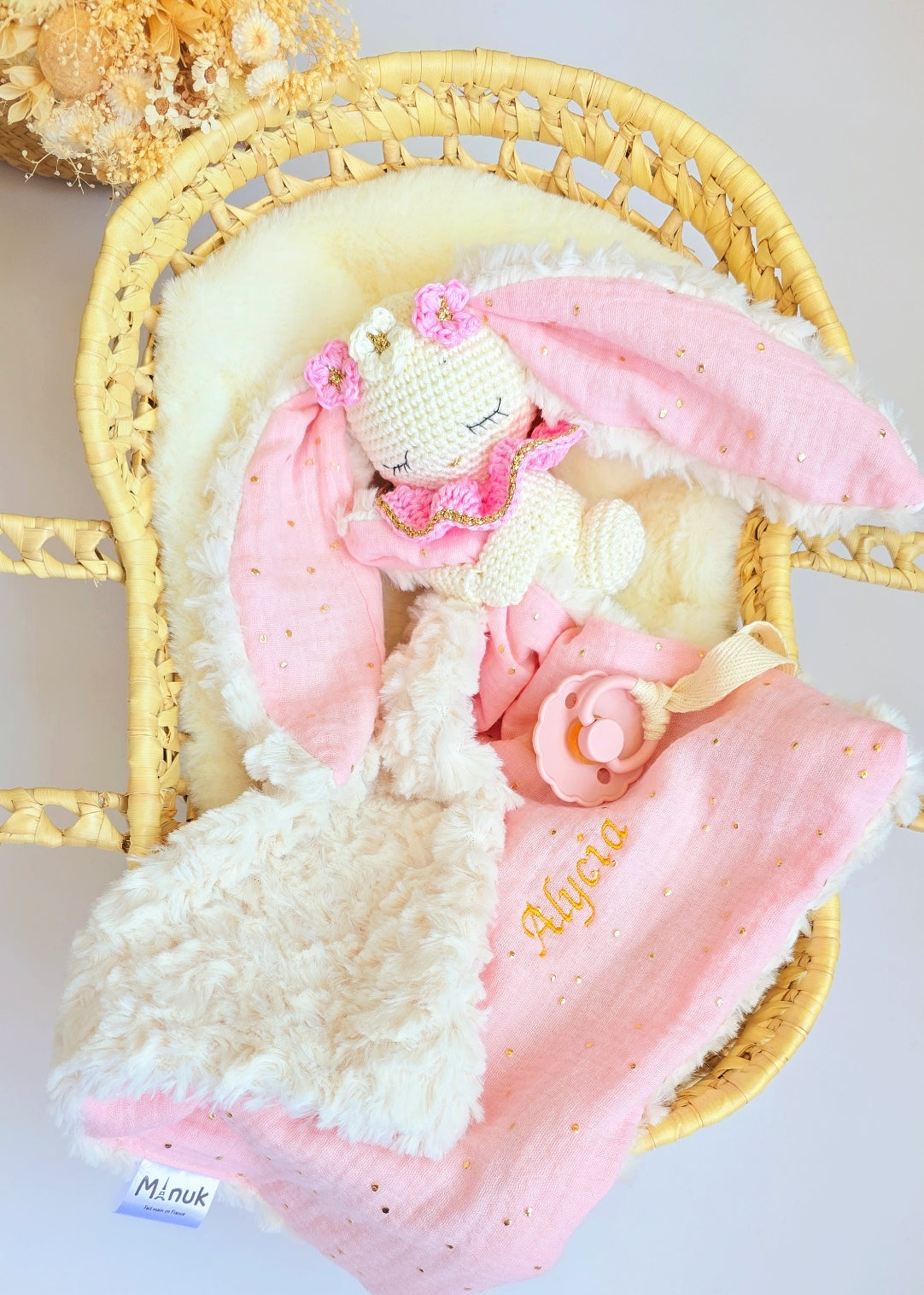 Doudou Lapin Oreilles Longues Personnalisé