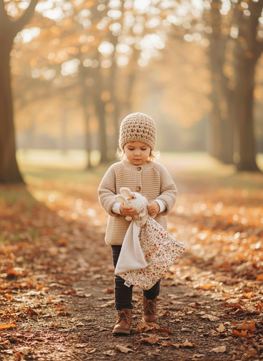 Doudou Lapin Fleurie Personnalisé