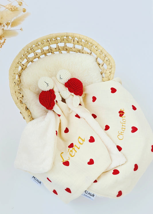 Coffret naissance Doudou tortue Bandeau cheveux