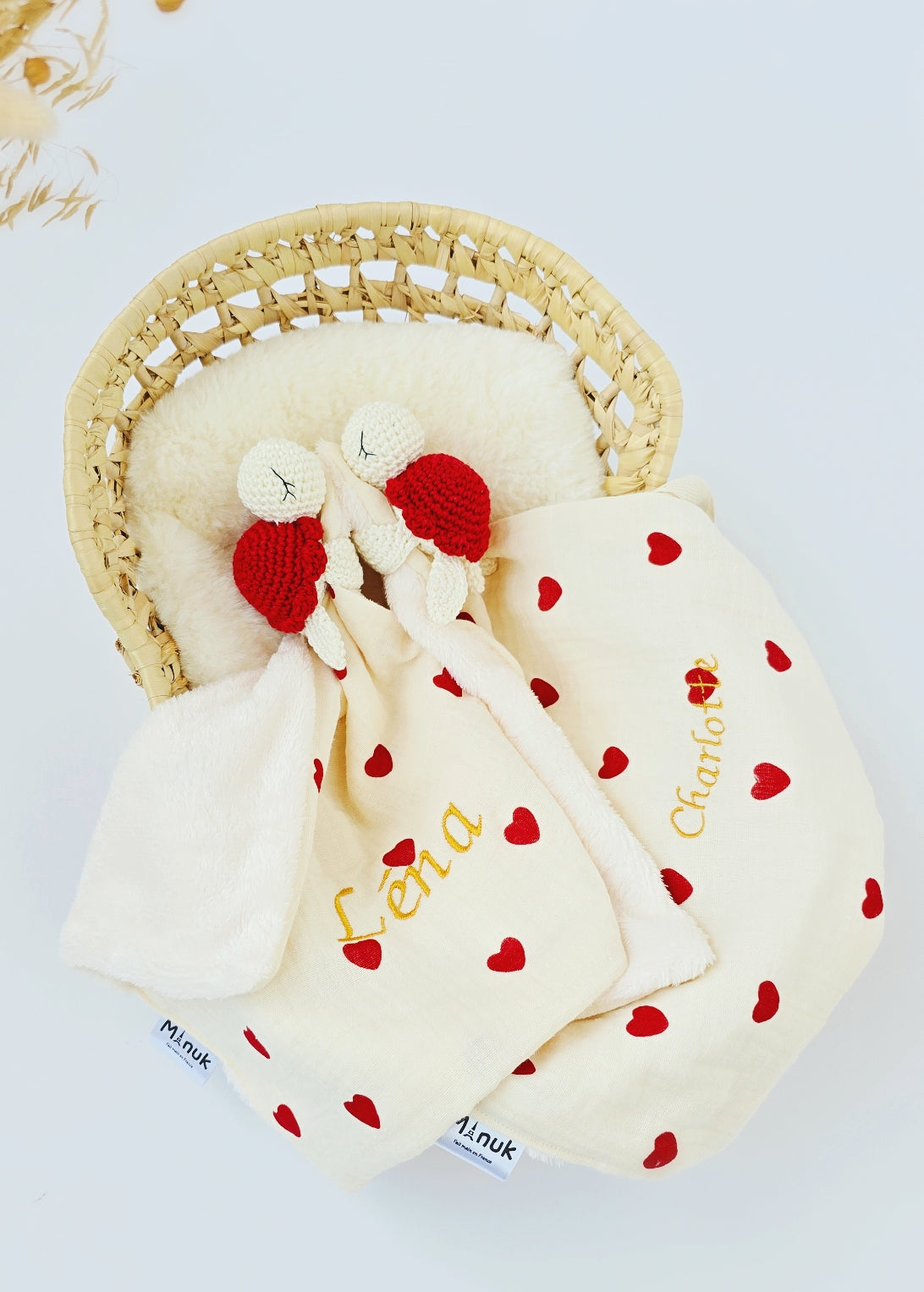 Coffret naissance Doudou tortue Bandeau cheveux