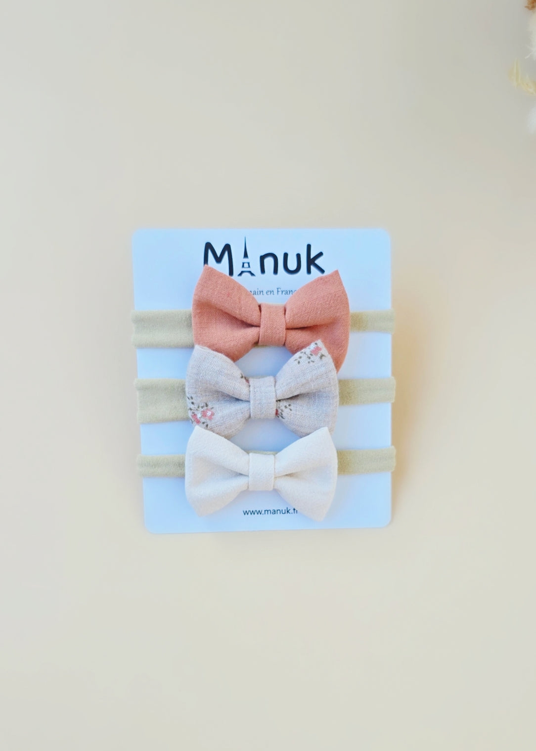 Lot 3 Bandeau Barrette Bébé Fille