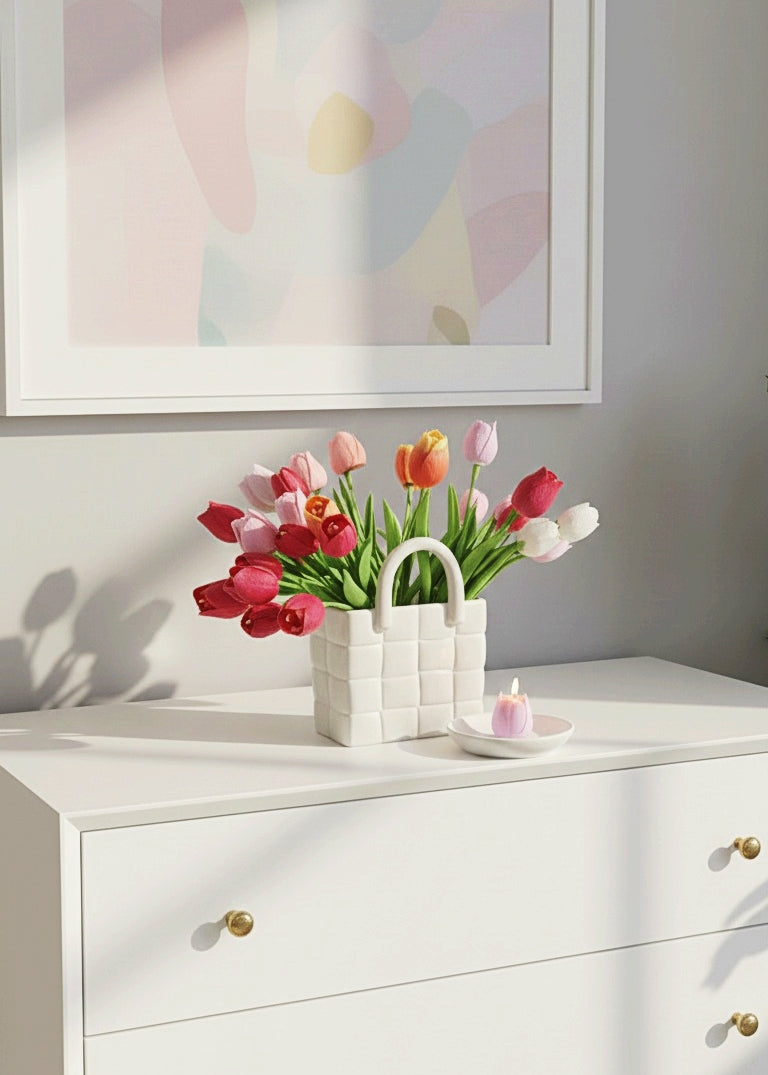 Bougie Tulipe Parfumée Personnalisable Cire de soja Parfum de Grasse