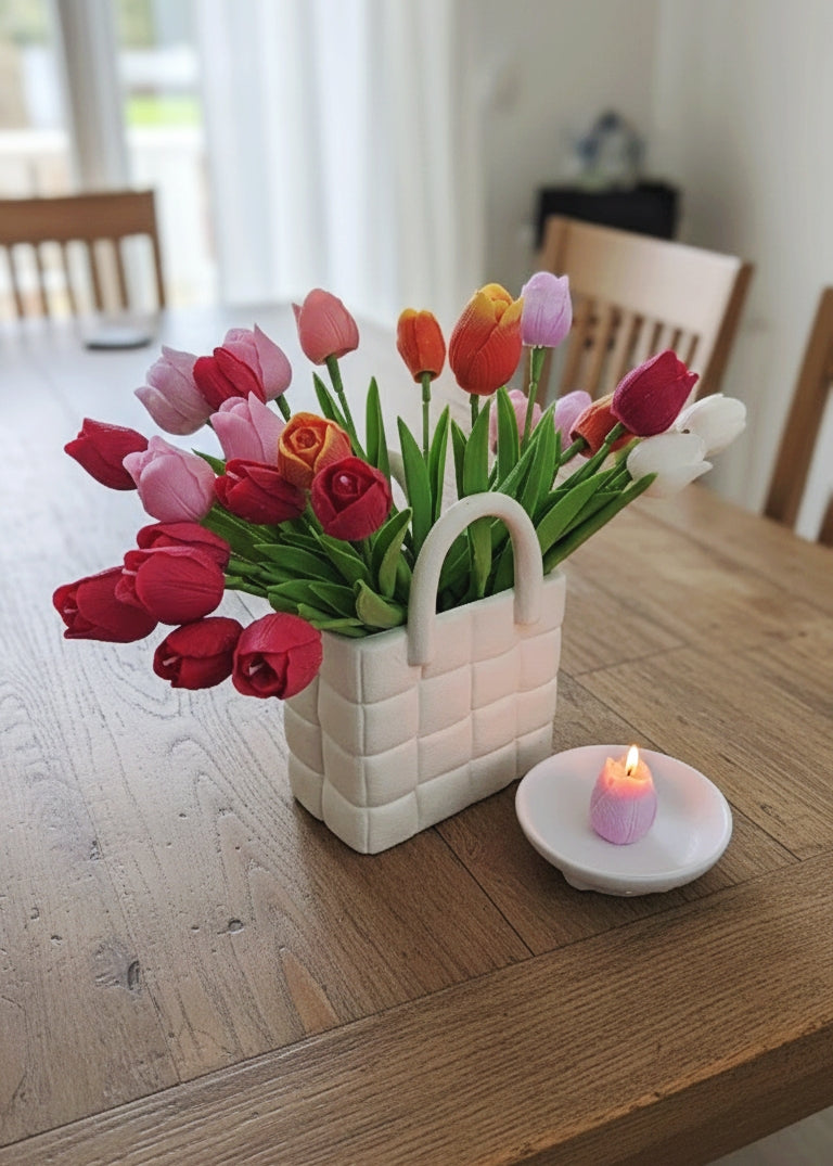 Bougie Tulipe Parfumée Personnalisable Cire de soja Parfum de Grasse