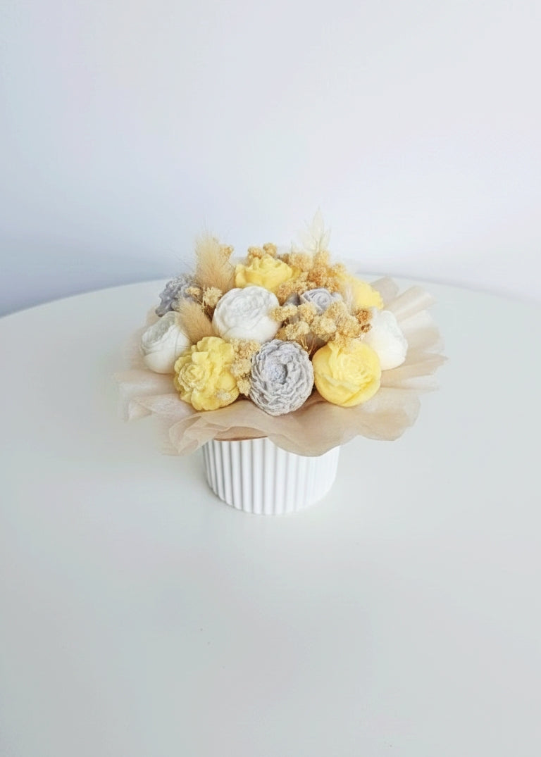 Bouquet Fondants Parfumés Jaune & Blanc