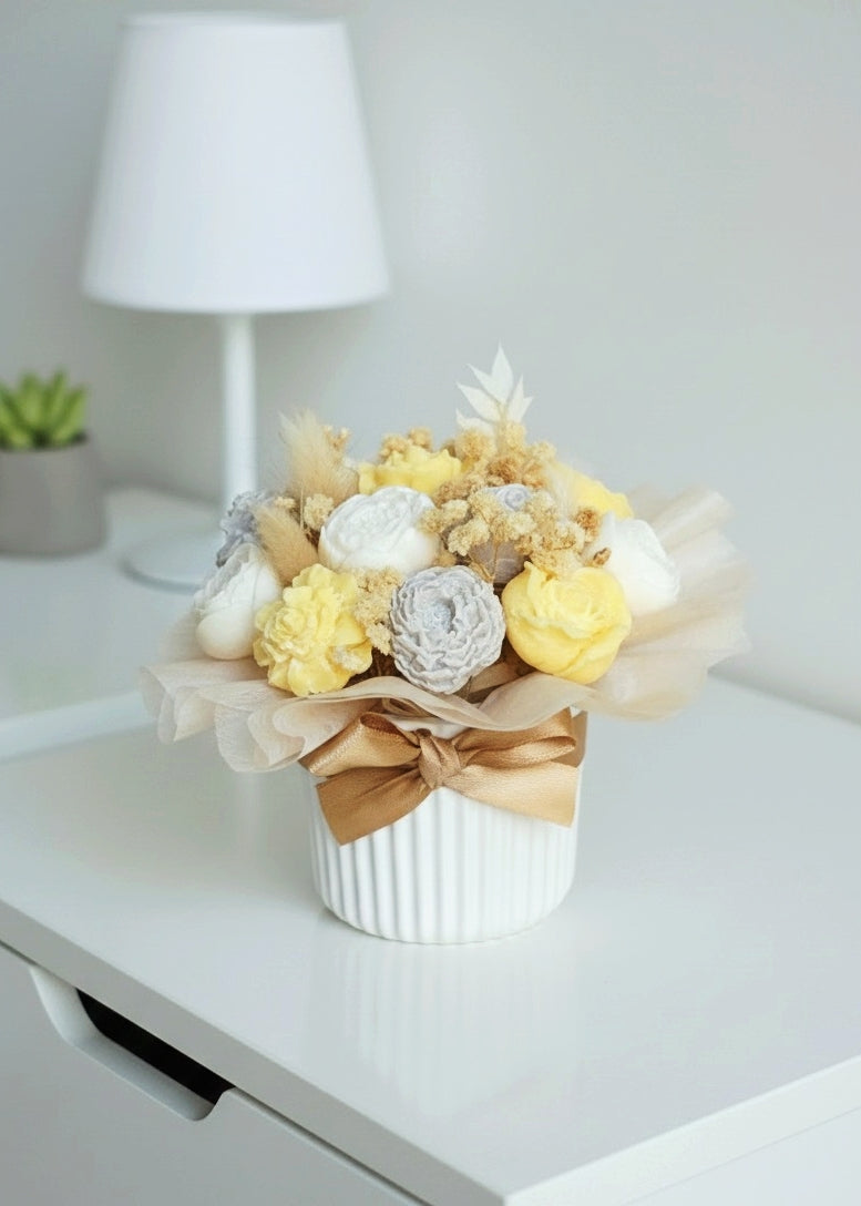 Bouquet Fondants Parfumés Jaune & Blanc