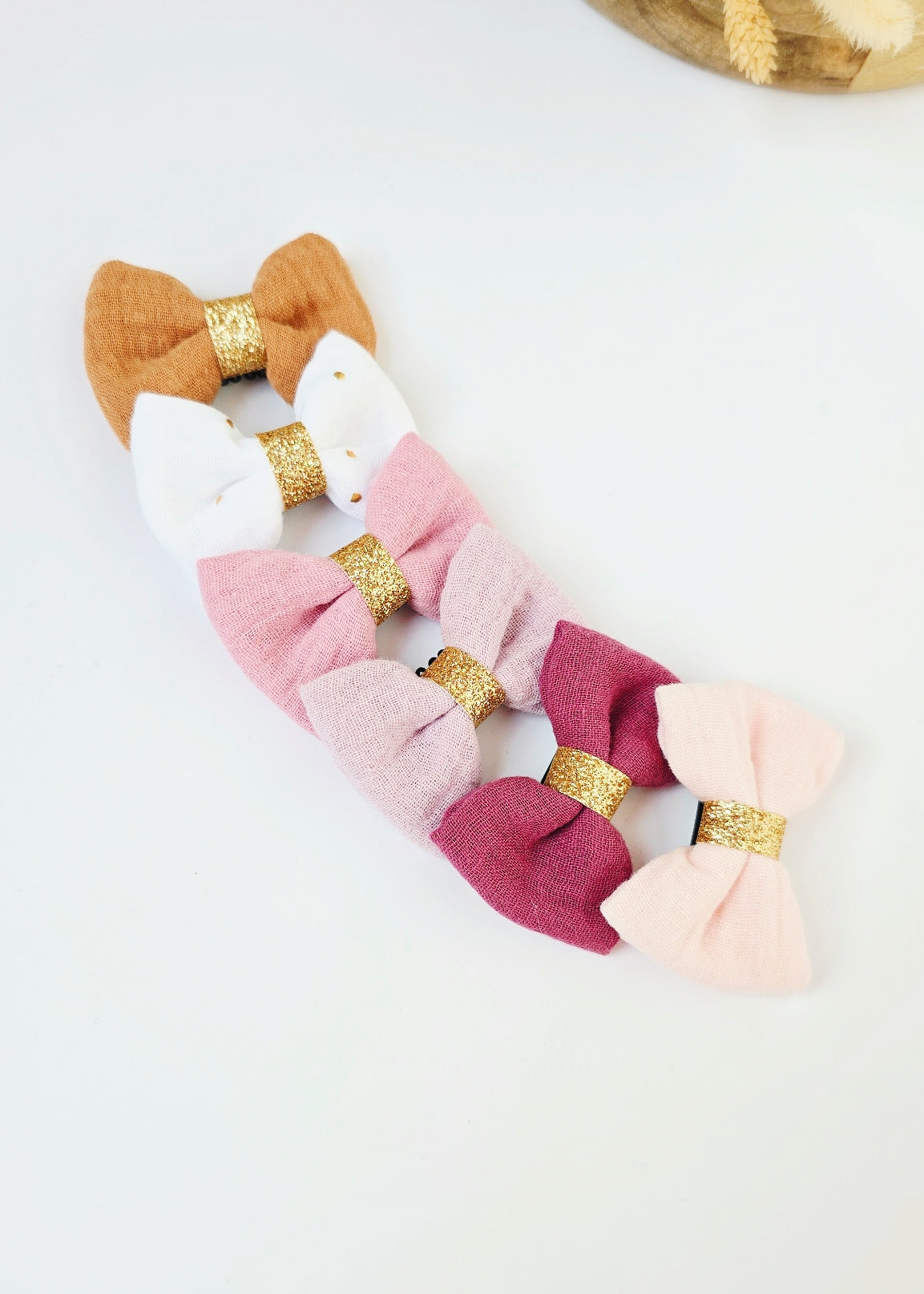 Double gauze cotton hair clip