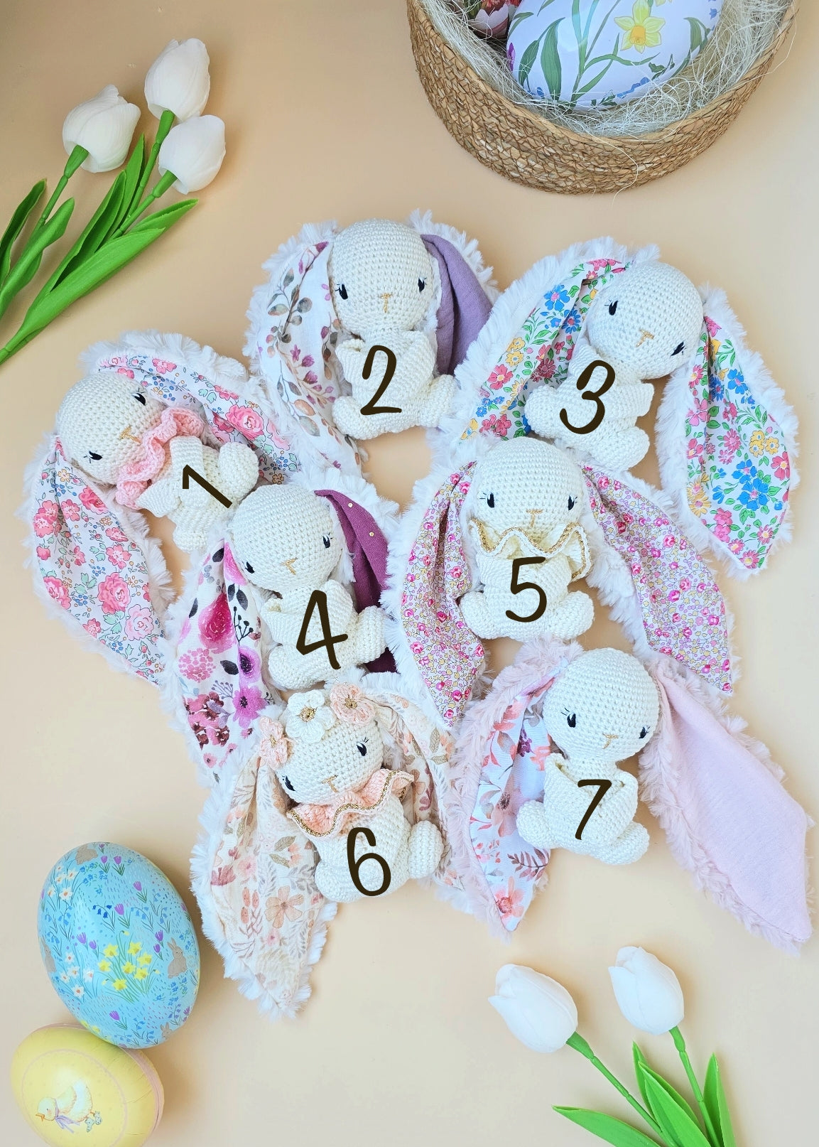 Doudou lapin Personnalisé // Collection de Pâques