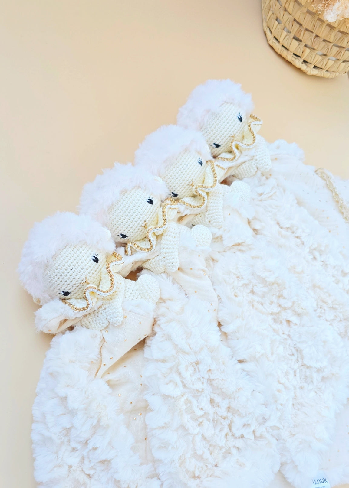 Coffret Naissance Personnalisé Doudou mouton Barrette cheveux