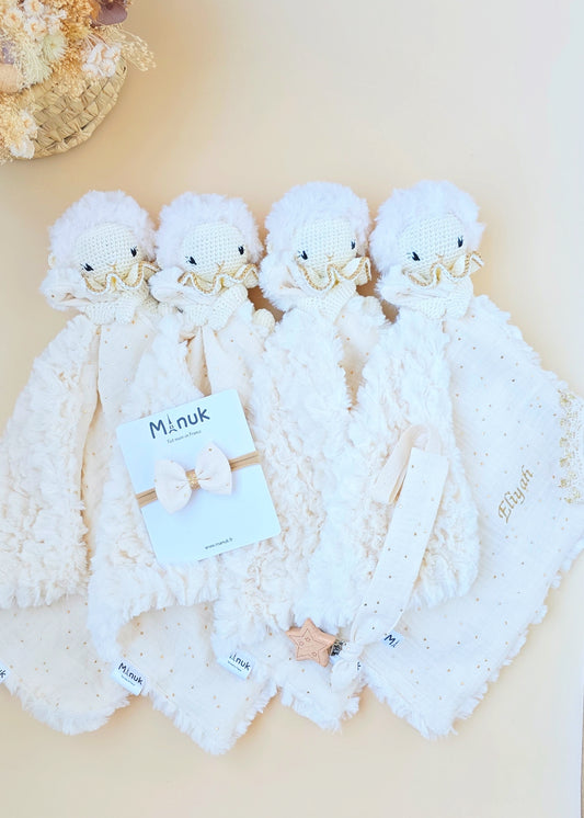 Coffret Naissance Personnalisé Doudou mouton Barrette cheveux