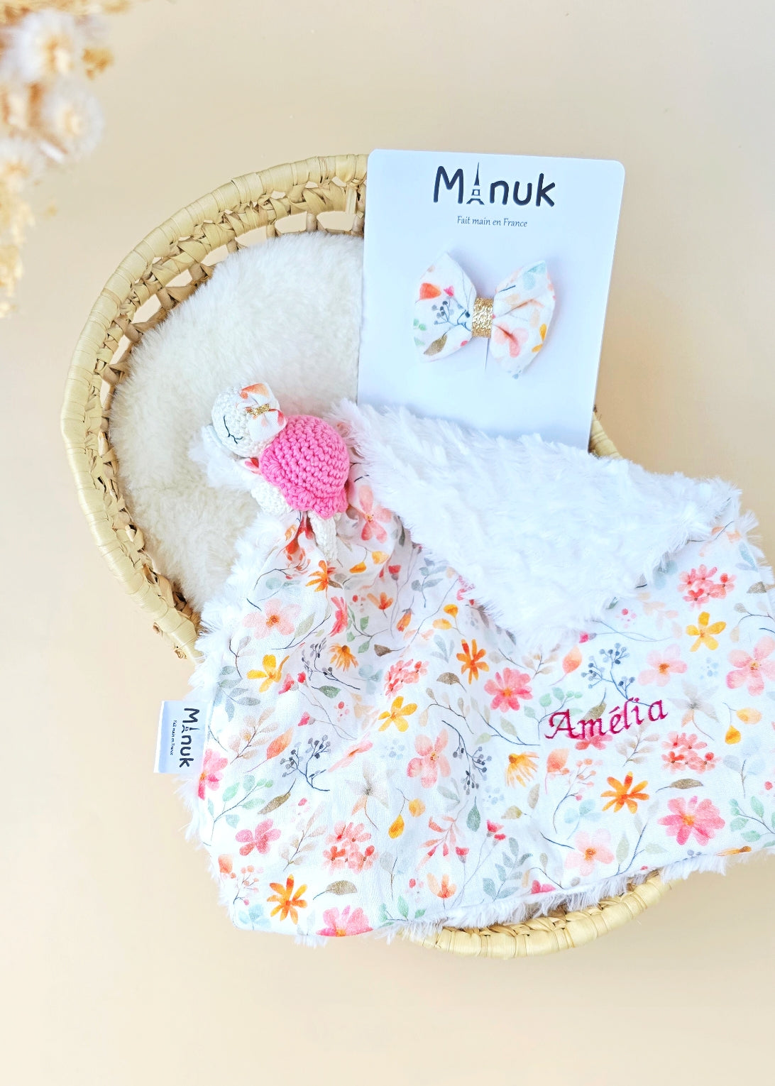 Doudou Tortue Personnalisé, Doudou attache tétine