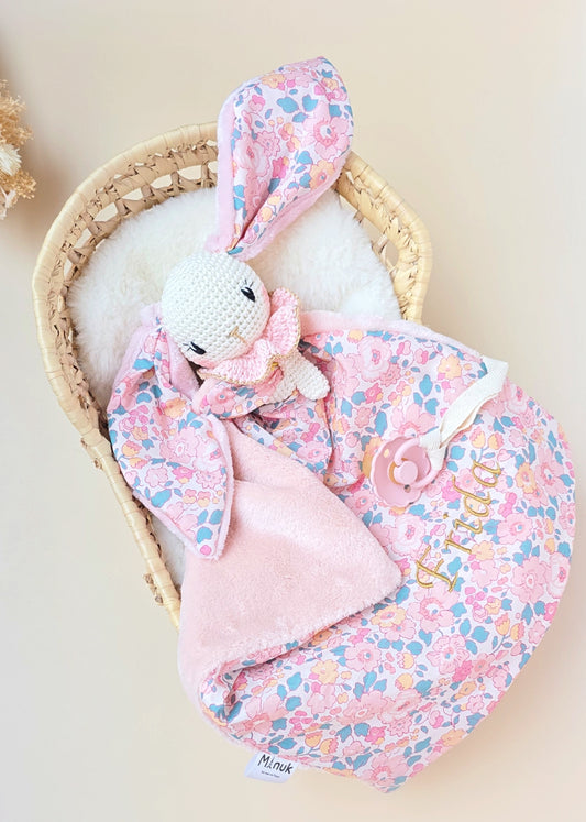 Doudou Lapin  Liberty Personnalisé